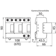 951300 DEHN DV M TNC 255 DEHNVENT. 3POL. F.TN-C SYSTEME B+C (D) ABLEITER Produktbild Additional View 3 S