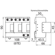 951300 DEHN DV M TNC 255 DEHNVENT. 3POL. F.TN-C SYSTEME B+C (D) ABLEITER Produktbild Additional View 2 S