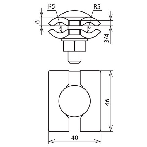 306020 DEHN PARALLELVERBINDER FVERZ., M10 F. RD7-10 ST/TZN,F.GLEICHE RD Produktbild Additional View 1 L