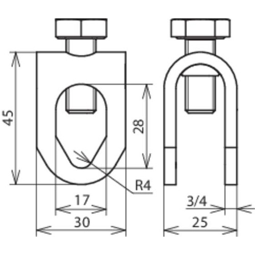 380029 DEHN STANGENKLEMME NIRO,F.RD8-10/ RD16,M10 Produktbild Additional View 2 L