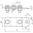 410134 DEHN ERDUN.-ROHRSCH. FVERZ. 1 3/4 M.BOHR D54,5 F.RD7-10,FL40,ST/TZN Produktbild Additional View 2 S