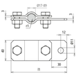 410134 DEHN ERDUN.-ROHRSCH. FVERZ. 1 3/4 M.BOHR D54,5 F.RD7-10,FL40,ST/TZN Produktbild Additional View 1 S