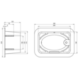 549000 DEHN TRENNSTELLENKASTEN,GRAUGUSS, LEER UNTERFLURMONT.230X150X120,LACK. Produktbild Additional View 2 S