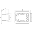 549000 DEHN TRENNSTELLENKASTEN,GRAUGUSS, LEER UNTERFLURMONT.230X150X120,LACK. Produktbild Additional View 1 S