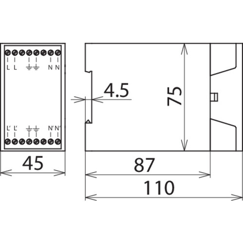 912254 DEHN NETZFILTER 230V,10A F. HOCHFREQUENTE STÖRSPANNUNGEN Produktbild Additional View 3 L