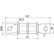 920000 DEHN SCHUTZFUNKENSTRECKE NIRO 40X 142 F.DACHSTÄNDER,TYP DSFS,25KA ,IP54 Produktbild Additional View 2 S