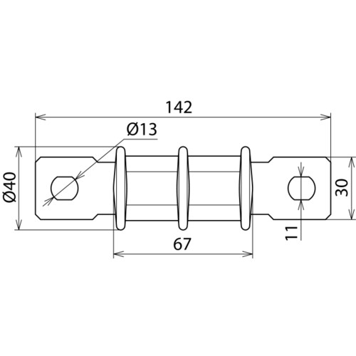 920000 DEHN SCHUTZFUNKENSTRECKE NIRO 40X 142 F.DACHSTÄNDER,TYP DSFS,25KA ,IP54 Produktbild Additional View 2 L