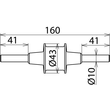 923021 DEHN LÖSCHFUNKENSTRECKE NIRO,F.D8 100KA BEI 8/20,TYP KFSU Produktbild Additional View 2 S