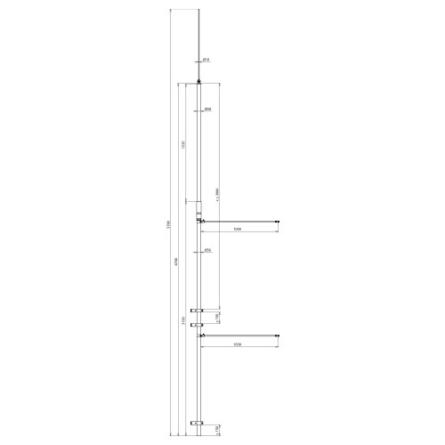 105455 DEHN DEHNISO-COMBI FANGSTANGE - SET L5700 GFK/ALU,STÜTZROHR L4700 Produktbild Additional View 1 L