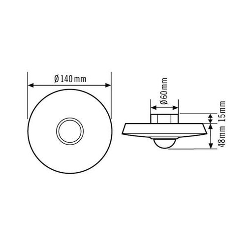 EM10425004 ESY-LUX PD 360I/8 DECKEN- PRÄSENZMEL. 360 UP, 8M, WE. FERNBEDIENB. Produktbild Additional View 1 L