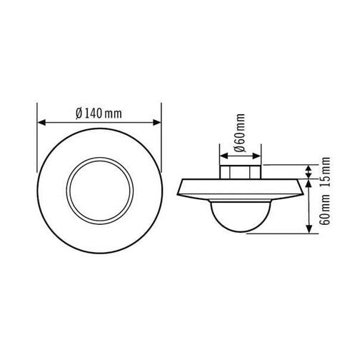 EM10425103 ESY-LUX PD 360I/24 DECKEN- PRÄSENZMEL. 360 UP,24M, WE. FERNBEDIENB. Produktbild Additional View 1 L