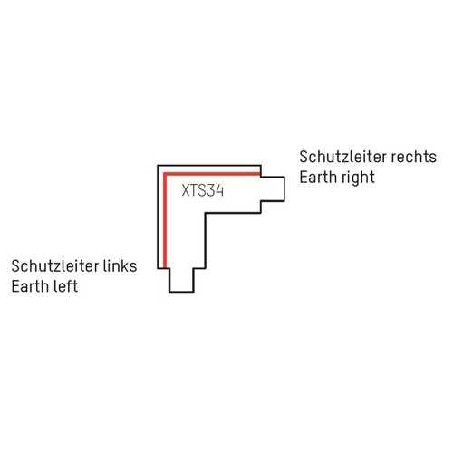 208-19170341 MOLTO LUCE NOA L-VERBINDER LINKS XTS 34-1 3-PHASEN GRAU Produktbild Additional View 1 L