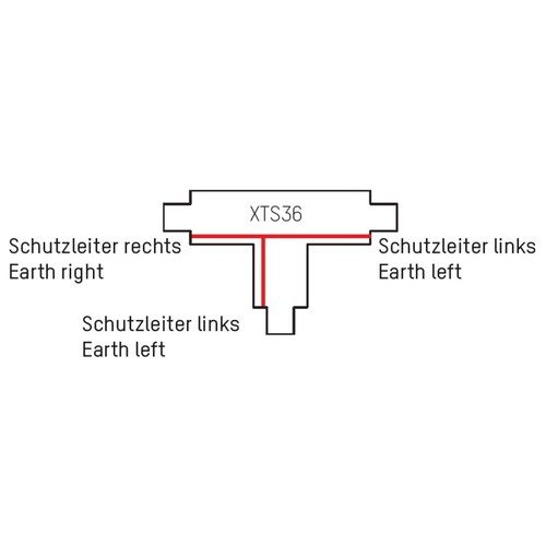 208-19170361 MOLTO LUCE NOA T-VERBINDER XTS 36-1 3-PHASEN GRAU Produktbild Additional View 1 L