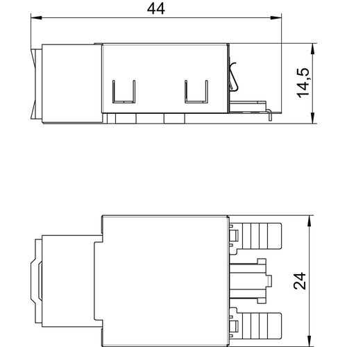 6117325 ACKERMANN ASM C5 G ANSCHLUSSMOD. CAT5E RJ45 GESCHIRMT Produktbild Additional View 1 L