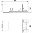 6117329 ACKERMANN ASM C6 G ANSCHLUSSMOD. CAT6 RJ45 GESCHIRMT Produktbild Additional View 1 S