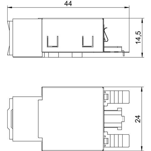 6117329 ACKERMANN ASM C6 G ANSCHLUSSMOD. CAT6 RJ45 GESCHIRMT Produktbild Additional View 1 L