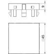 6117406 ACKERMANN BD 45 1/1 BLINDDECKEL 1/1 MODUL REINWEISS Produktbild Additional View 1 S