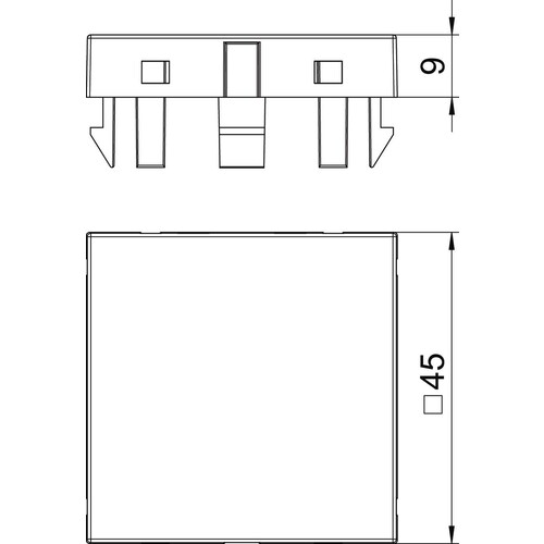 6117406 ACKERMANN BD 45 1/1 BLINDDECKEL 1/1 MODUL REINWEISS Produktbild Additional View 1 L