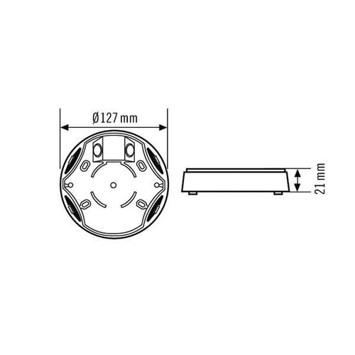 EM10425400 ESY-LUX AUFPUTZDOSE IP54 FÜR DECKEN-BEWEG.-MELDER. RAL9010 F.MD Produktbild Additional View 1 L