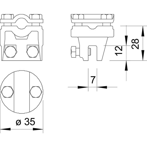 5317010 OBO 269 FALZKLEMME 8/10 ZINKDRUCKGUSS Produktbild Additional View 1 L