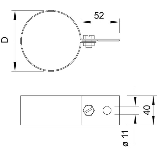 5350107 OBO 301 DIN REGENROHRSCHELLE 100MM VZ OHNE KLEMME Produktbild Additional View 1 L