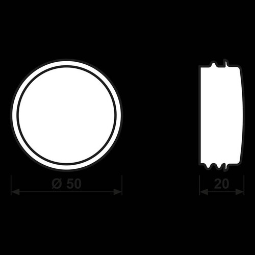 37.02 JUNG LICHTSIGNAL-HAUBE FLACH, RUND, KL AR LAMPE LMAX. 35MM Produktbild Additional View 1 L