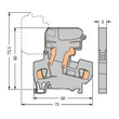 281-611 WAGO SI-KLEMME MIT SCHWENKB. SI-HAL TER 0,08-4MM,GRAU,F.5X20MM SICHE Produktbild Additional View 2 S