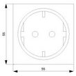 5UB1551 SIEMENS UP-SCHUKO-STECKDOSE ELEKTROWEISS DELTAI-SYSTEM Produktbild Additional View 1 S