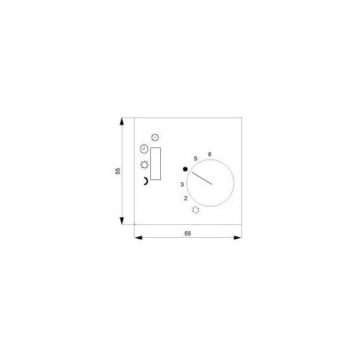 5TC9223 SIEMENS ABDECKPLATTE F.RAUMTEMP. REGLER 3STGEN TITANWEISS,DELTAI-SYSTEM Produktbild Additional View 1 L