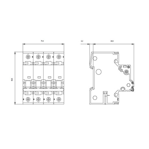 5SY6613-6 SIEMENS LS-SCHALTER B, 13A 3POLIG+N 6KA Produktbild Additional View 2 L