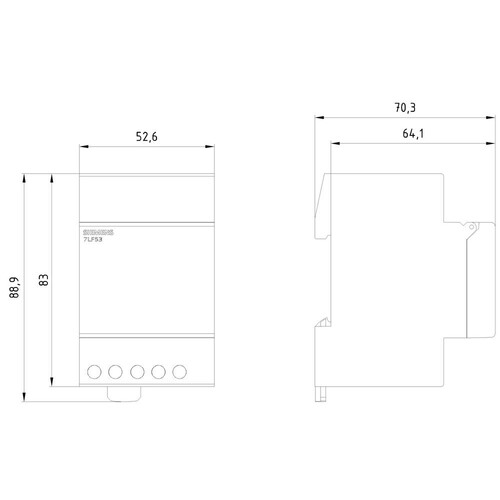 7LF5301-5 SIEMENS QUARZ-SU WOCHE 1W 3TE SO/WI Produktbild Additional View 1 L