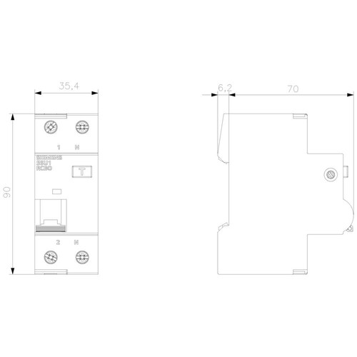 5SU1354-7KK16 SIEMENS 16C/1N 0,03 FI/LS Produktbild Additional View 1 L