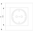 5UB1580 SIEMENS SCHUKO-STECKDOSE UP 80X80 I-SYSTEM TITANWEISS Produktbild Additional View 1 S