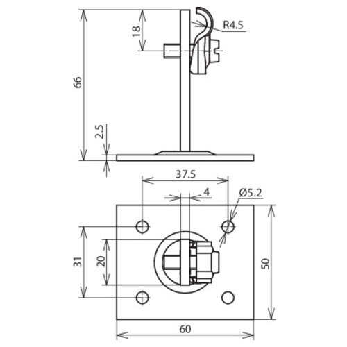 202030 DEHN DACHLEITUNGSHALTER DEHNQUICK ST/TZN F.RD6-10MM M.BEF.50X60MM Produktbild Additional View 1 L