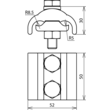 306101 DEHN PARALLELVERBINDER CU F. UNTERSCH. DURCHM.RD 5-16MM / 16-150MM Produktbild Additional View 2 S