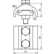 306101 DEHN PARALLELVERBINDER CU F. UNTERSCH. DURCHM.RD 5-16MM / 16-150MM Produktbild Additional View 1 S