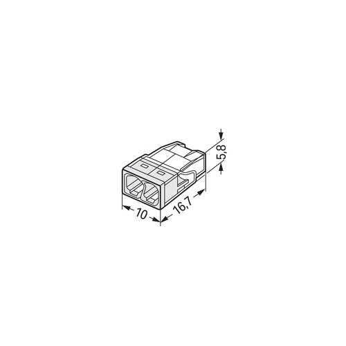 2273-202 WAGO STECKKLEMME 2X0,5-2,5 WEISS Produktbild Additional View 1 L