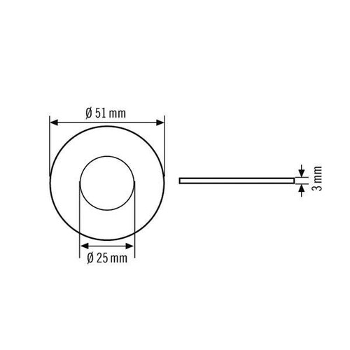 EP10426391 ESY-LUX SPOT-ADAPTER 51/25 OPAL-MATT FÜR MINI-BEWEGUNGSMELDER Produktbild Additional View 1 L