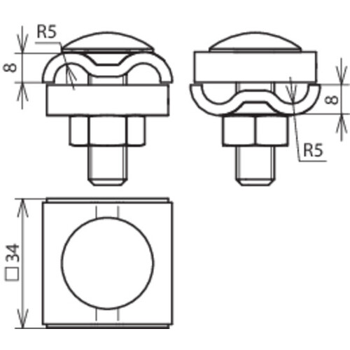 315119 DEHN UNIVERSAL-VERBINDER NIRO RD8-10 M10X35MM Produktbild Additional View 2 L