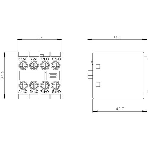 3RH2911-1GA40 SIEMENS HILFSSCHALTERBLOCK 4S S00 SCHRAUBANSCHLUSS Produktbild Additional View 2 L