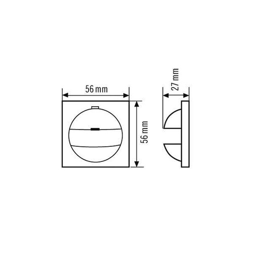 EM10055270 ESY-LUX ABDECKUNG IP20-SKK F. UP BEWEGUNGSMELDER WEISS RAL9010 Produktbild Additional View 1 L