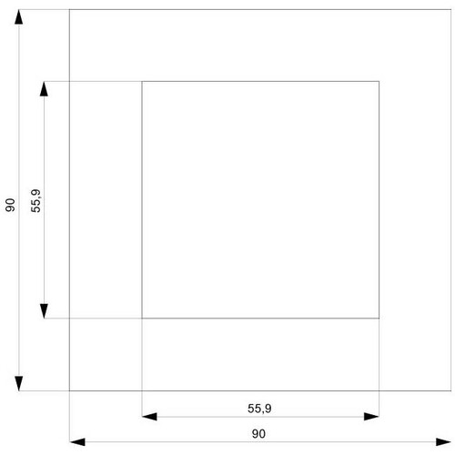 5TG1201 SIEMENS MIRO RAHMEN 1-FACH 90X90MM GLAS KRISTALLIG Produktbild Additional View 1 L