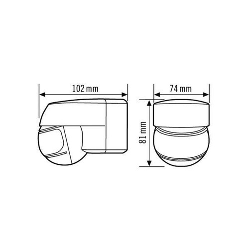 EM10025334 ESY-LUX MD 200 BEWEGUNGS- MELDER SCHWARZ 200 GRAD 12M IP44 Produktbild Additional View 1 L