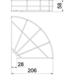 6002226 OBO GITTERRINNENBOGEN 90GRAD 55X200 Produktbild Additional View 1 S