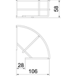 6002218 OBO GITTERRINNENBOGEN 90GRAD 55X100 Produktbild Additional View 1 S