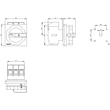 3LD2704-0TK51 SIEMENS HAUPTSCH.3P P/AC- 23A400V3/7KW FRONTB.VIERLOCHB.DREHANT.SW Produktbild Additional View 2 S