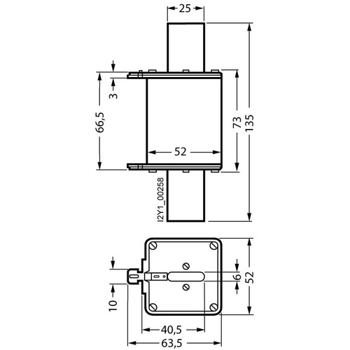 3NE1230-0 SIEMENS SITOR-SICHERUNGSEINS. GS DIN43620 315A AC 690V GR.1 Produktbild Additional View 1 L