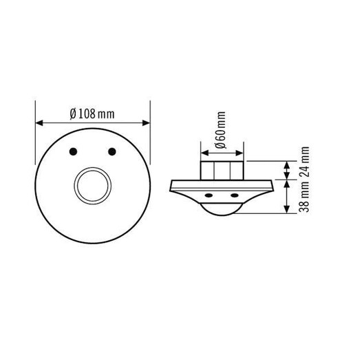 EP10427213 ESYLUX PD-ATMO 360i/8 T KNX Decken-Präsenzmelder Produktbild Additional View 1 L