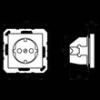 A1520KIAL JUNG Schuko-Steckdose mit SHUTTER Serie A Aluminium Produktbild Additional View 1 S