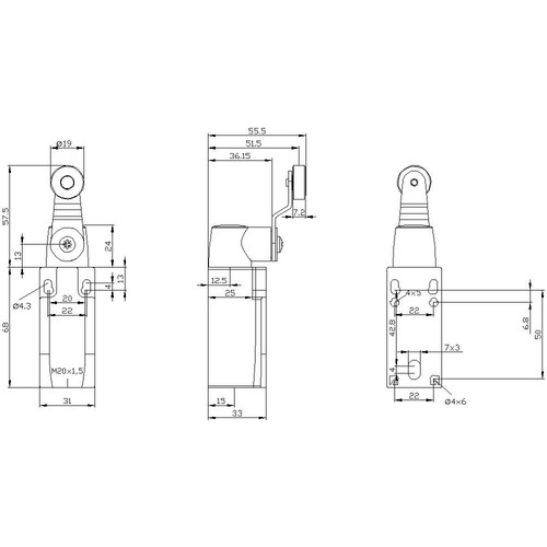 3SE5232-0HK15 SIEMENS Positionss. 50047 Sprungkontakte ,Schwenkhebel .re/li Produktbild Additional View 2 L